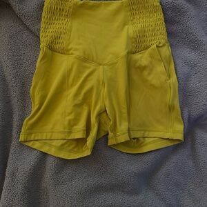 Yellow/Green Women's Aerie Athletic Shorts